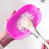 FOMIYES Silicone Cleaning Pad for Makeup Brushes Brush Washing Mat Easy to Use (rosy) view 3