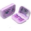 3 Tier Eyelash Storage Case Lash Dime Organizer Holder Box with Mirror Makeup Cosmetic Travel Case Empty False Lash Container (Purple) view 1