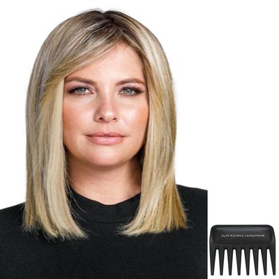 Bundle - 3 Items: easiPart T HD 12" by Jon Renau, Christy's Wigs Q & A Booklet & Wide Tooth Comb - Color: 22F16S8