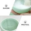 Beaupretty Makeup Sponge Cleaner Silicone Makeup Brush Cleansing Pad Brush Cleaning Bowl Handheld Brush Scrubber Makeup Cleaning Mat view 4
