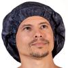 Men Shower Cap For dreadlocks, braids, curls, locs, curly Hair. Waterproof, Reusable, Large shower cap for mens hair. Terry cloth lined, elevated, sleek looking shower caps (Black Camouflage) view 1