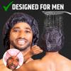 Men Shower Cap For dreadlocks, braids, curls, locs, curly Hair. Waterproof, Reusable, Large shower cap for mens hair. Terry cloth lined, elevated, sleek looking shower caps (Black Camouflage) view 2