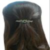 Set of 2 JCGY Mid Size Ornate Crystal Barrette Sparkly Crystals French Clasp 5A86600-1-2AmeLavender view 3