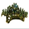 Set of 2 JCGY Mid Size Crystal Barrette Sparkly Crystals French Clasp 5A86600-1-2grnTop view 3