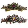 Set of 2 JCGY Mid Size Ornate Crystal Barrette Sparkly Crystals French Clasp 5A86600-1-2fuchsiaPinkAB view 1