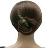 Set of 2 JCGY Mid Size Ornate Crystal Barrette Sparkly Crystals French Clasp 5A86600-1-2pinkABGrn view 4