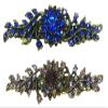 Set of 2 JCGY Mid Size Ornate Crystal Barrette Sparkly Crystals French Clasp 5A86600-1-2gSapAme view 1