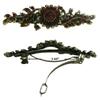 Set of 3 JCGY Mid Size Ornate Crystal Barrette Sparkly Crystals French Clasp 5A86600-1-3rubyPinkFuGrn view 2