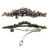 Set of 2 JCGY Mid Size Crystal Barrette Sparkly Crystals French Clasp 5A86600-1-2lavenderRuby view 2