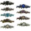 Set of 9 JCGY Mid Size Crystal Barrette Sparkly Crystals 9 Colors 5A86600-1-9 view 1
