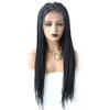 LYRICAL HAIR Twist Braids Women Wig with Baby Hair 12.5"X4.75" Swiss Lace Front Lightweight Hand Braided Glueless Wigs Synthetic 31" Long Hair (LL603663A, #1B Black Color) view 1