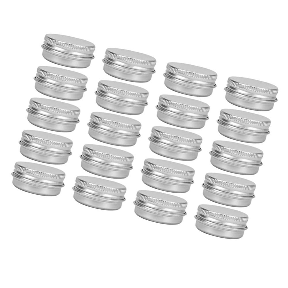 Beaupretty 20pcs Aluminum Screw-thread Storage Boxes for Creams and Cosmetics Leak Compact Tins for Lip Balms Makeup Samples and Tea Storage