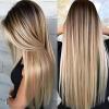JOUKAYEA Long Ombre Brown Blonde Wig for White Black Women, Synthetic Straight Highlight Dirty Blond Wig with Dark Roots, Golden Hispanic Ladies Realistic Natural Looking Hair Replacement Wigs view 2