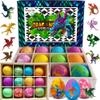 Bath Bombs for Kids with Surprise Inside - 12 Organic Bubble Bath Fizzies with Dragon Egg Toys. Gentle & Kids Friendly w/Rich Bubbles & Rainbow Colors, Birthday Gifts for Boys, Girls view 1
