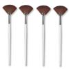 4 Pack Fan Brushes Fan Mask Brush Set, Facial Mask Brush Mask Applicator Brush for Peel Mask Makeup Tool (Brown) view 1