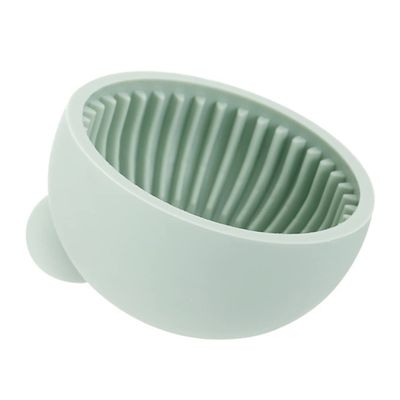 FOMIYES Portable Silicone Makeup Brush Cleaner Pad Cleaning Bowl Convex Textures for Easy Makeup Brush Maintenance Random Color for Home and Travel Use