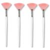 4 Pack Fan Brushes Fan Mask Brush Set, Facial Mask Brush Mask Applicator Brush for Peel Mask Makeup Tool (Orange) view 1