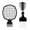 3pcs for 1set Twisted Up Comb, Afro Metal Pick Comb Hairstyle Tools for Men view 1
