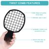 3pcs for 1set Twisted Up Comb, Afro Metal Pick Comb Hairstyle Tools for Men view 3
