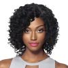GNIMEGIL Short Black Curly Wigs For Women Afro Brunette Hair African American Wigs Lady Synthetic Wig Hairstyles Outfits Casual Natural Daily Wear view 4