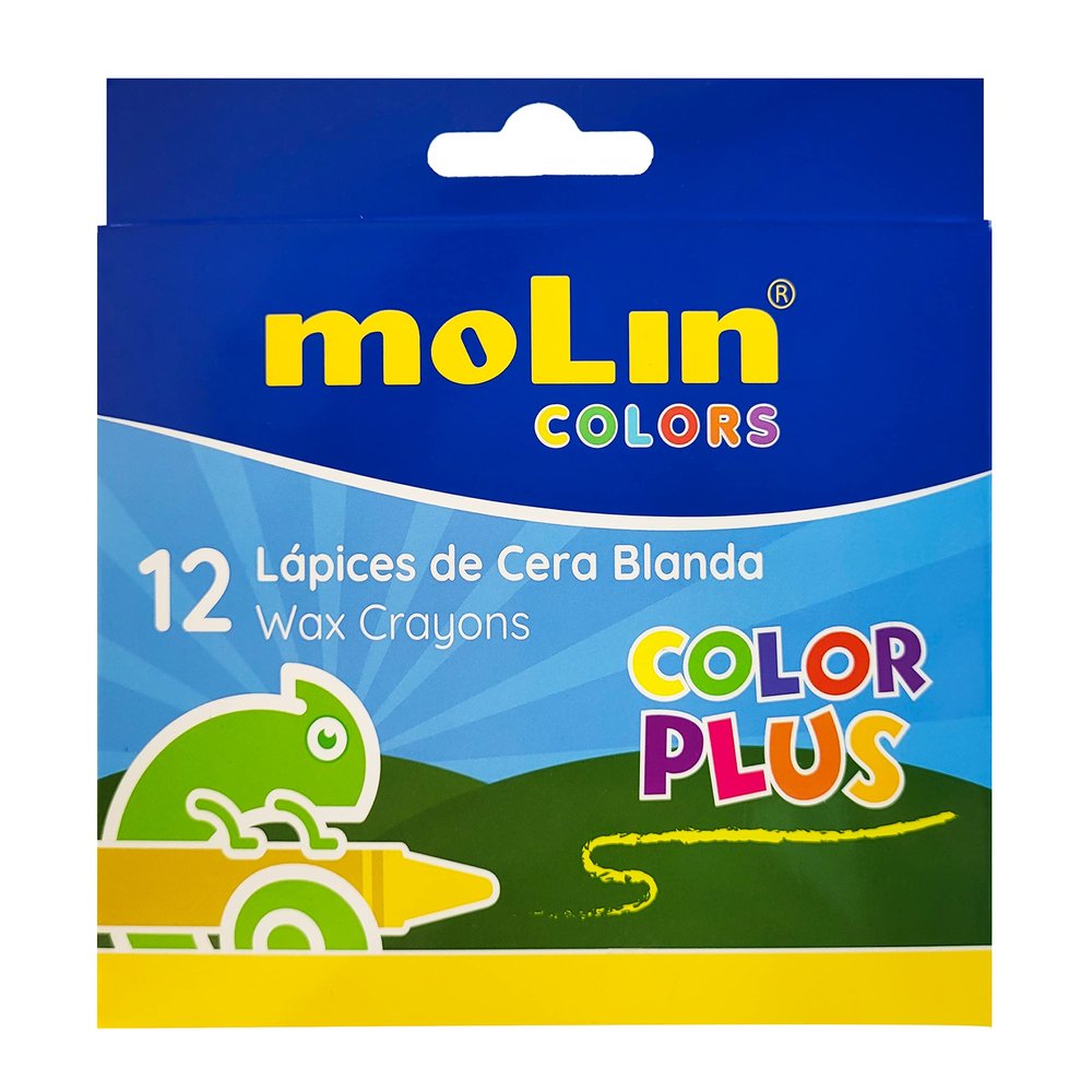 Molin - Soft Crayons for Colouring - Box of 12