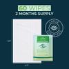 NOVEHA 180PCs Tea Tree Oil Eyelid & Lash Wipes With Hyaluronic Acid, Green Tea & Chamomile For Blepharitis & Itchy Eyes, Individually Wrapped Eyelash Wipes Natural Makeup Remover & Daily Cleanser view 2