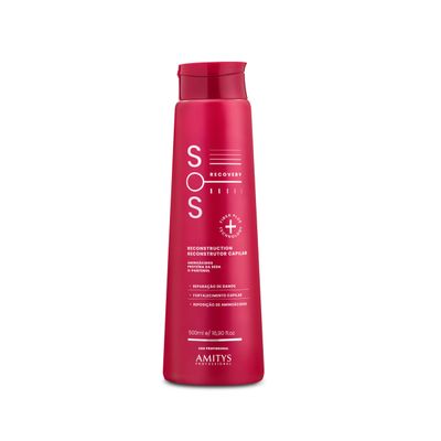 Amitys Professional SOS Capillary Reconstruction, Repair Damaged Hair, Hydrating, Essential Amino Acids, Silk Protein, D-Panthenol, 500 milliliters