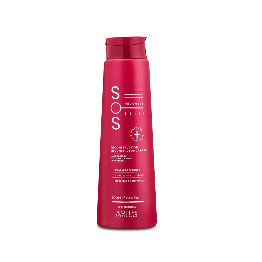 Amitys Professional SOS Capillary Reconstruction, Repair Damaged Hair, Hydrating, Essential Amino Acids, Silk Protein, D-Panthenol, 500 milliliters