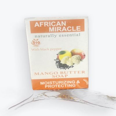 AFRICAN MIRACLE MANGO BUTTER SOAP WITH BLACK PEPPER 200g 6packs