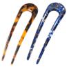 French Hair Pins Tortoise Shell French Hair Forks U Shaped French Pins 2 Prong Hair Sticks Acetate Chignon Pin for Women Hairstyle Accessories 2 Pack view 1