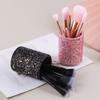 FOMIYES Sequin Style Pu Cosmetic Brush Holder Elegant Makeup Brush Storage Bucket for Office Bathroom and Home Organization Sturdy Design view 2