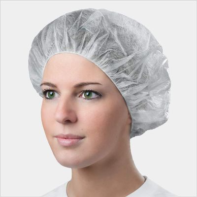 500 Pcs Tronex 21" Disposable Bouffant Caps White Fluid Resistant Disposable Hairnets/Hair Covers Non-Woven
