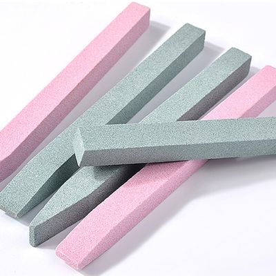 Beavorty 12 Pieces Nail File Nail Pumice Stone Stick Cuticle Pusher Stone File Bed Cleaner Buffing for Home Salon Buffing Tool