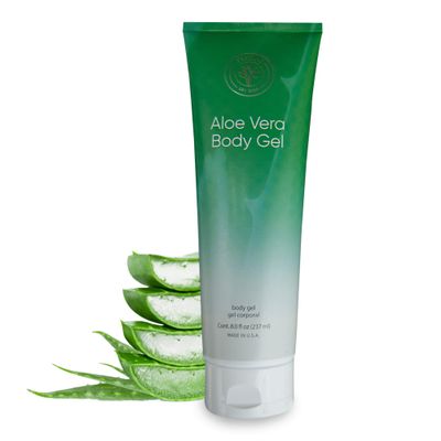 LEUDINE Aloe Vera Gel - 8Fl Oz - Natural Aloe Gel for Skin Care - Premium Aloe for Sunburn Relief, Burns, and After Sun Care - Aloe Gel for Face, Body - Aloe Vera for Scar Treatment