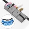 Backbayia Hairdressing Scissor Pouch PU Leather Barber Bag Vintage Waist Bag for Hair Dresser Salon Barber (Blue) view 3