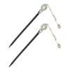 2pcs Hairpin Chinese Hair Chopstick Tassel Hair Stick Hair Bun Chopstick Hair Stick Chopstick Flower Hair Stick Wooden Hair Stick Hair Bun Stick Chopstick view 1