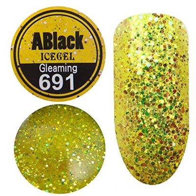 NashlyNails ICEGEL Ablack Gleaming Gel Polish (691 Yellow)