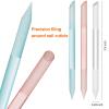 3 Pieces Glass Cuticle Pusher Cuticle Remover Glass Nail File Dual Ended Manicure Pedicure Tools for Nails Care(Pink, Blue, Transparent) view 2