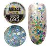Nashlynails ICEGEL Ablack Gleaming Gel Polish (695 Glitter) view 1