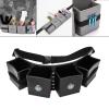 Backbayia Hairdressing Scissor Pouch PU Leather Barber Bag Vintage Waist Bag for Hair Dresser Salon Barber (Black) view 4