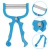 3Pcs Manual Facial Epilator for Women, Spring Hair Remover for Face, Chin, Upper Lip, Portable Hair Removal Tool (Blue) view 3