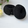 Huaai Women Hair Donut Bun Maker Ring Style Bun Chignon Medium Doughnut Shaper for Short and Thin Hair Roll Tool DIY Hair Ring (Black, 4x22cm) view 3