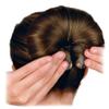 Huaai Women Hair Donut Bun Maker Ring Style Bun Chignon Medium Doughnut Shaper for Short and Thin Hair Roll Tool DIY Hair Ring (Black, 4x22cm) view 4