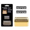 Replacement Foil and Cutters for BaBylissPRO Barberology Double Foil Shaver, Replacement Foil for BaBylissPRO Barberology FXFS2 Shaver, Golden view 1