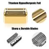 Replacement Foil and Cutters for BaBylissPRO Barberology Double Foil Shaver, Replacement Foil for BaBylissPRO Barberology FXFS2 Shaver, Golden view 2