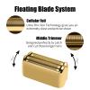 Replacement Foil and Cutters for BaBylissPRO Barberology Double Foil Shaver, Replacement Foil for BaBylissPRO Barberology FXFS2 Shaver, Golden view 3