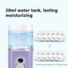 Nano Facial Mister Portable Mist Sprayer, 28ml Handheld Automatic Facial Steamer, USB Rechargeable Facial Humidifier, Handy Hydrating Sprayer for Skin Care, Makeup, Eyelash Extensions (Purple) view 3