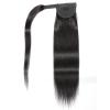 Luovce Ponytail Extension Human Hair Straight Wrap Around Ponytail Clip in Hair Extension 14 inches Natural Colour view 2