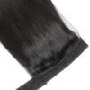 Luovce Ponytail Extension Human Hair Straight Wrap Around Ponytail Clip in Hair Extension 14 inches Natural Colour view 4