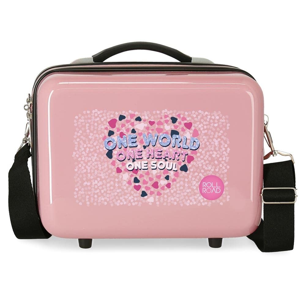 ROLL ROAD Girl's Adaptable Toiletry Shoulder Bag, Pink